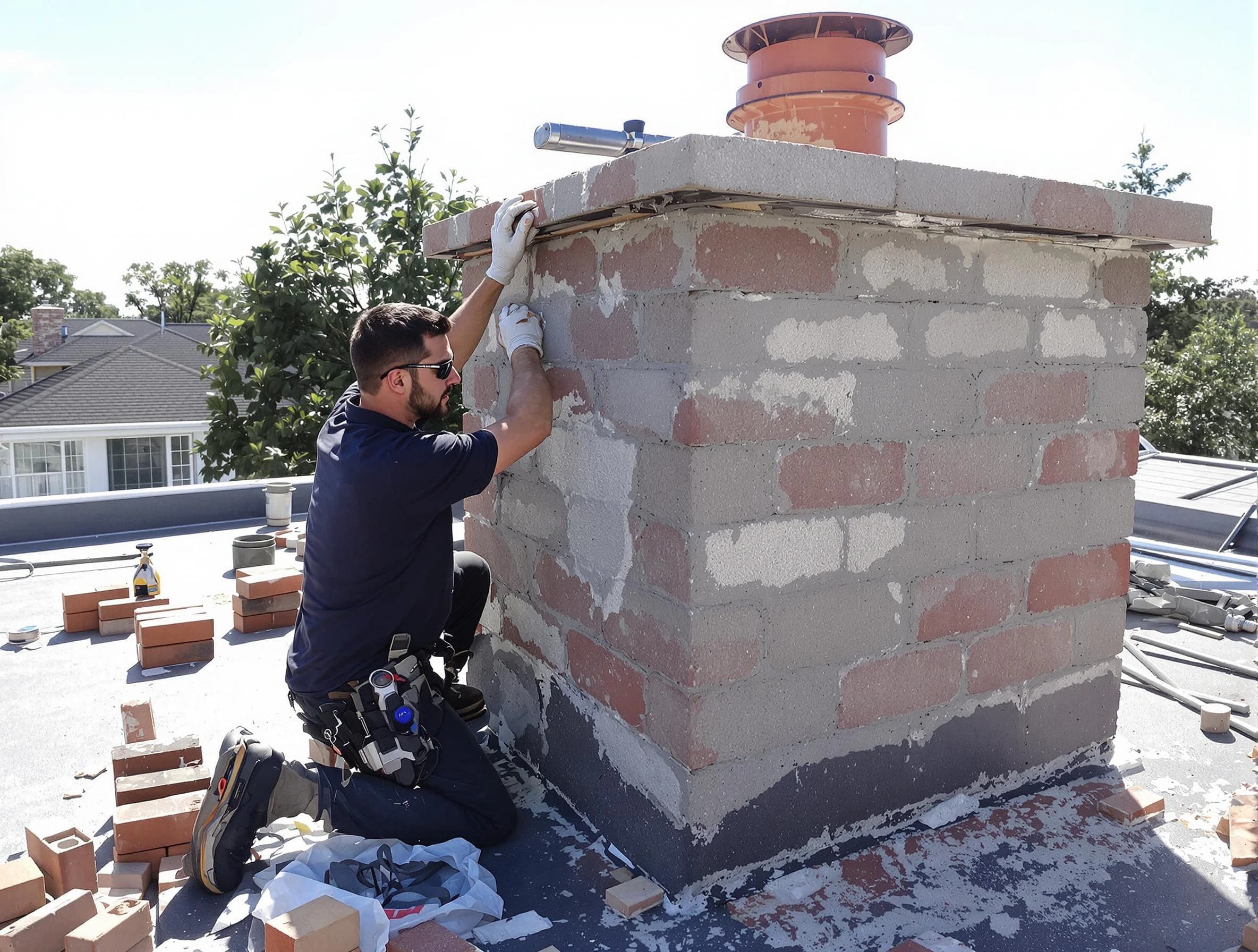 Advanced chimney repair process by Cranford Chimney Sweep in Cranford, NJ