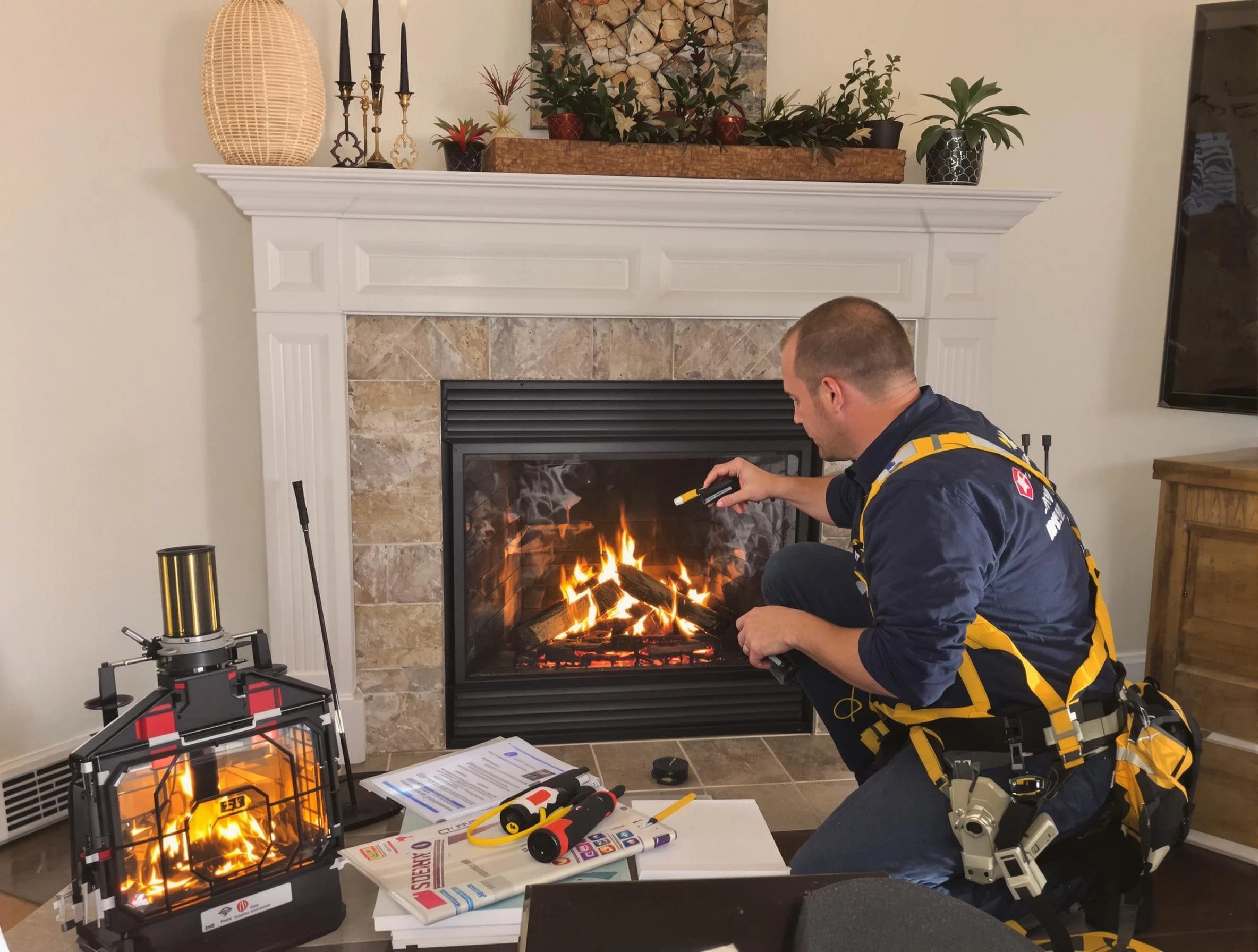 Safety-focused fireplace inspection by Cranford Chimney Sweep in Cranford, NJ