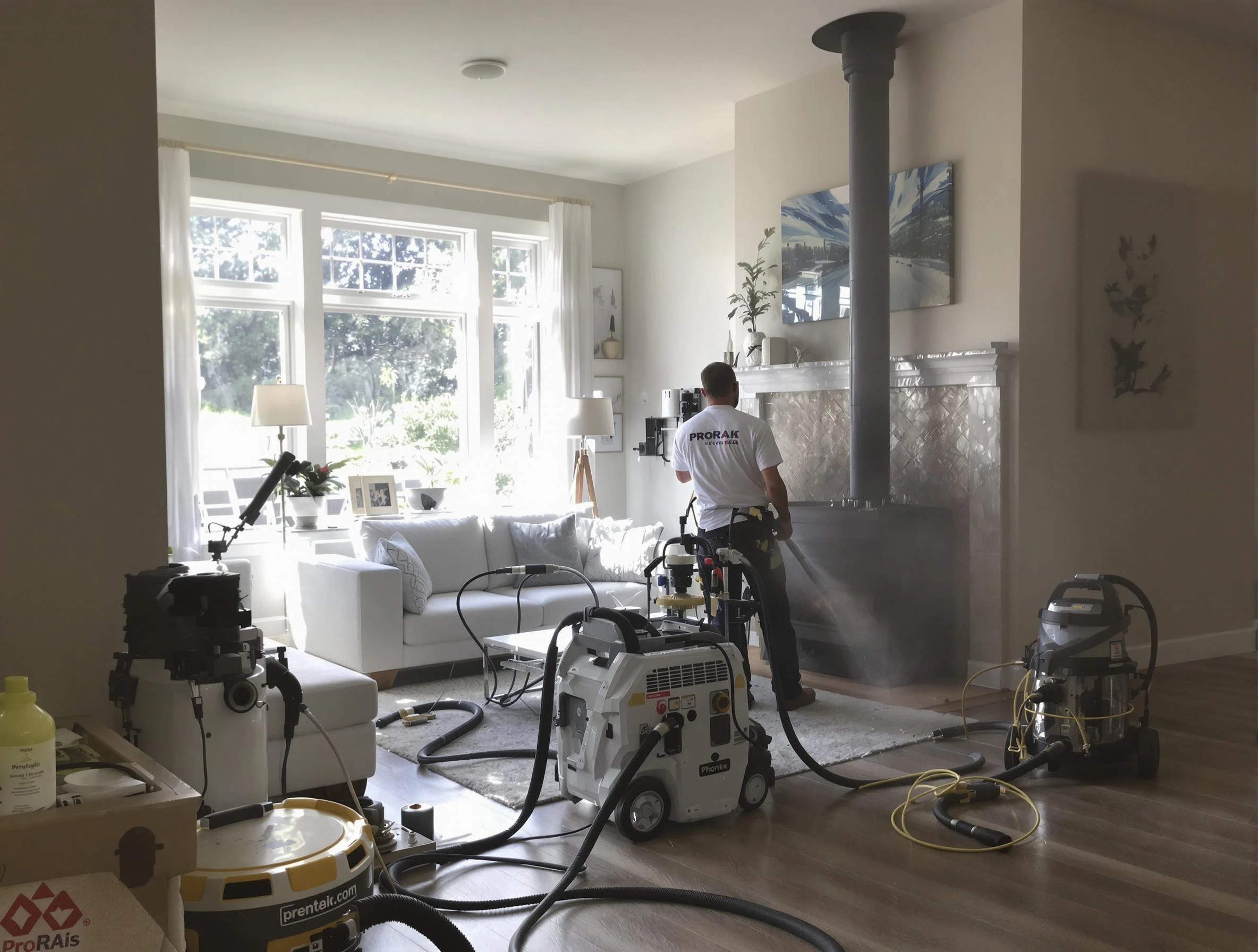 Soot removal service by Cranford Chimney Sweep for a fireplace in Cranford, NJ